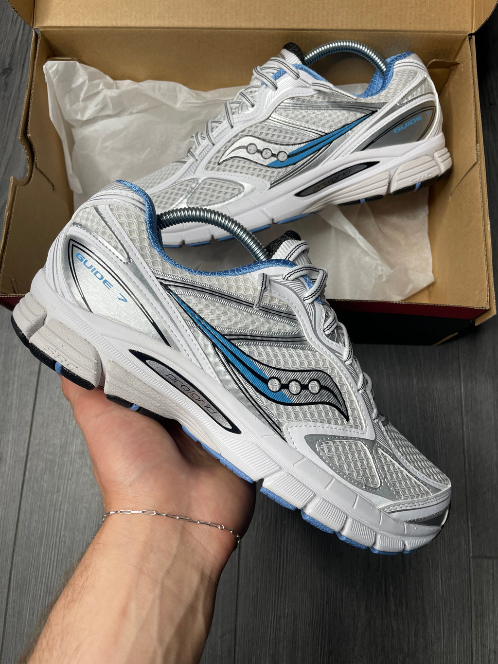 SAUCONY GUIDE 7 (WHITE/BLUE)